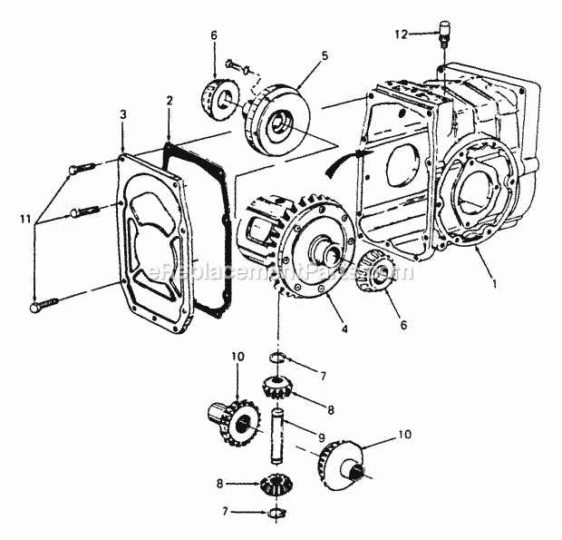 Transmission Differential Diagram and Parts List for 2086 880001-899000 Cub Cadet Lawn Tractor